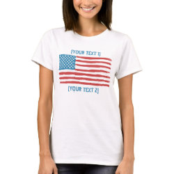 [Your Text] &#39;Handmade&#39; US Flag T-Shirt