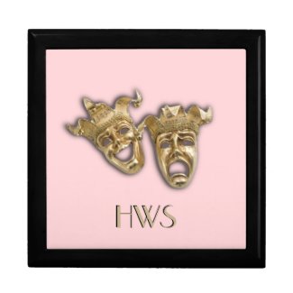 Comedy and Tragedy Pink Monogram Mask Box