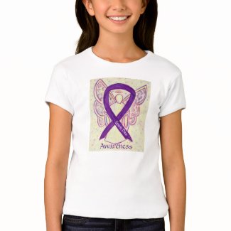 Spirit Day Awareness Purple Ribbon Angel Shirt