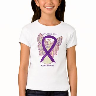 Cystic Fibrosis Purple Awareness Ribbon Shirt