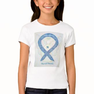 Thyroid Disease Awareness Ribbon Angel Shirt