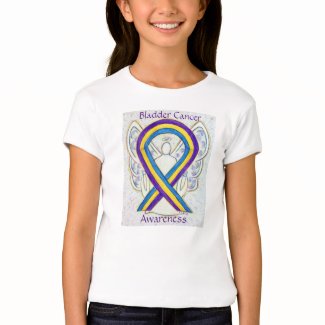 Bladder Cancer Awareness Ribbon Angel Art Shirt