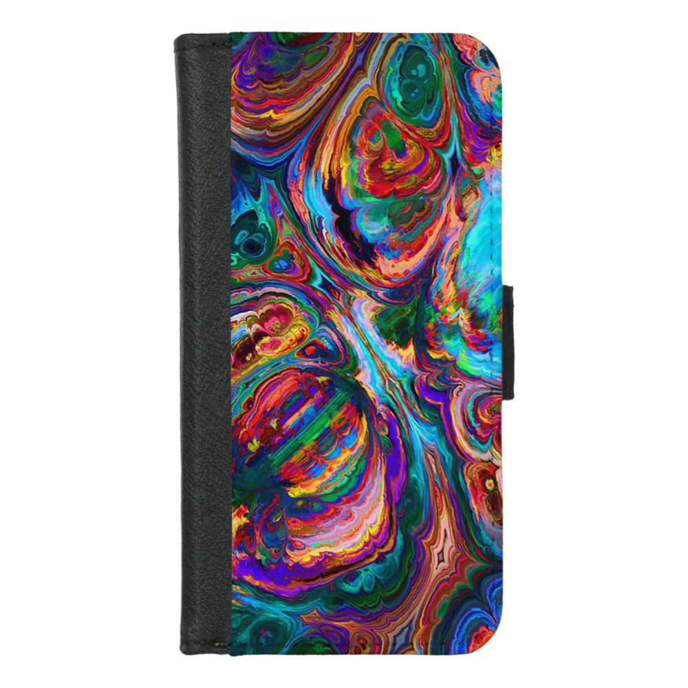 Abstracted Stained Glass Wallet Case iPhone 8:7 iP