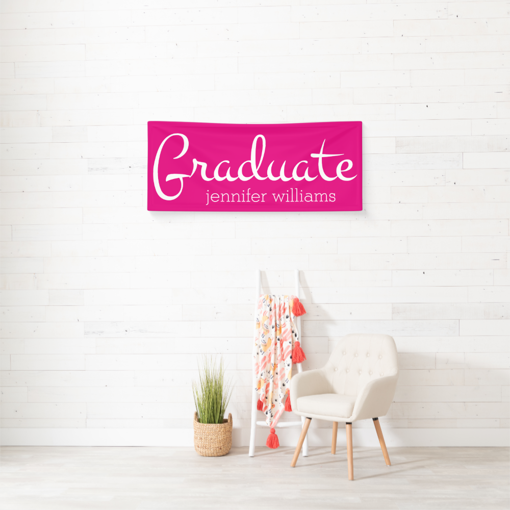 Pink Graduate Banner