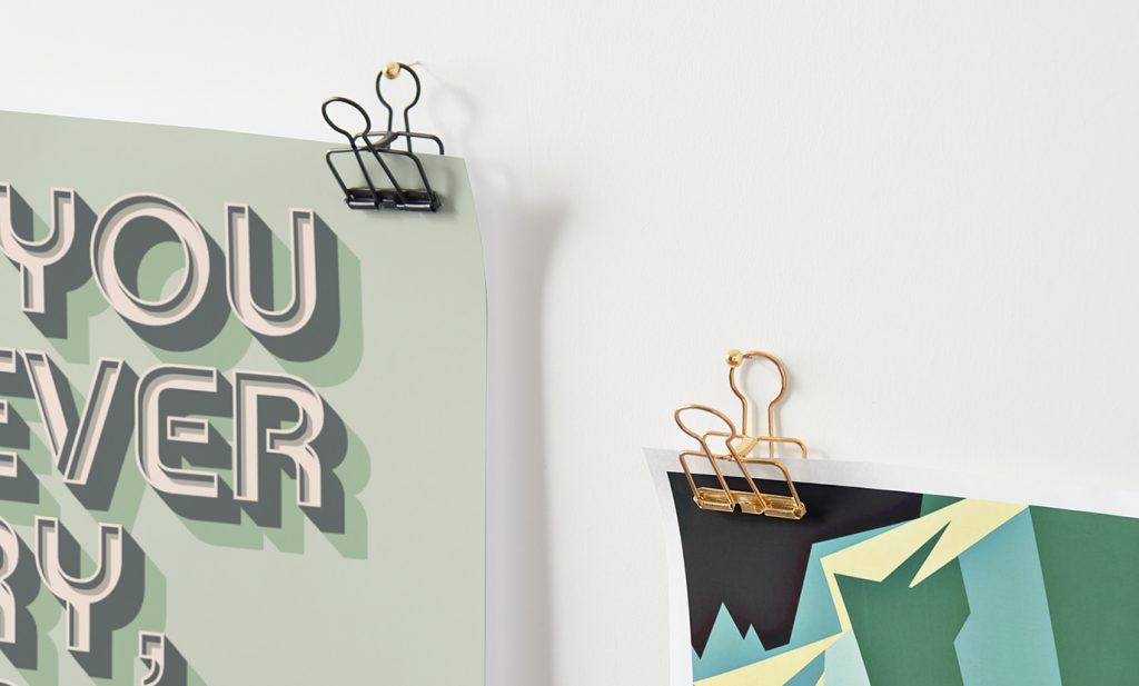 DIY: How to Hang Prints with Binder Clips