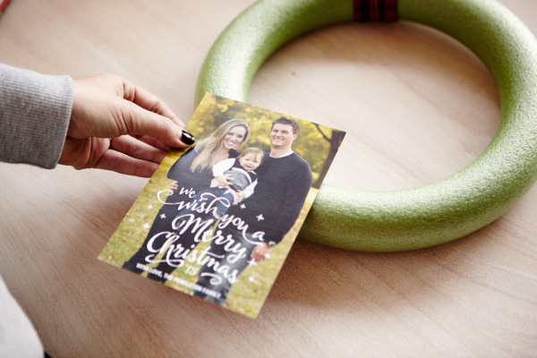 DIY Holiday Card Wreath #zazzle #DIY