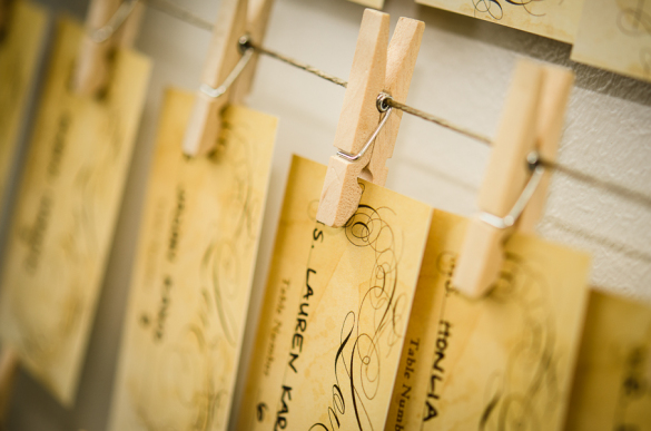 DIY Wedding Series: Rustic Seating Cards Display