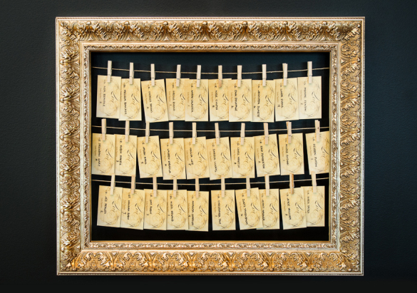 DIY Wedding Series: Rustic Seating Cards Display