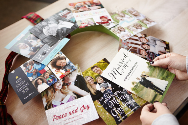 DIY Holiday Card Wreath #zazzle #DIY