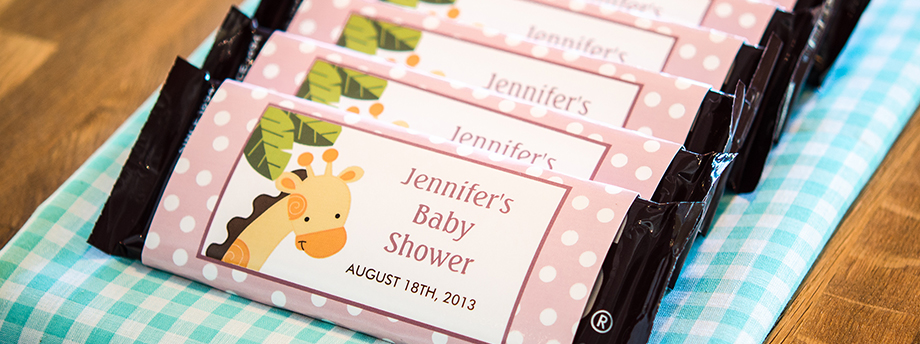 Diy hershey bar baby shower sales favors
