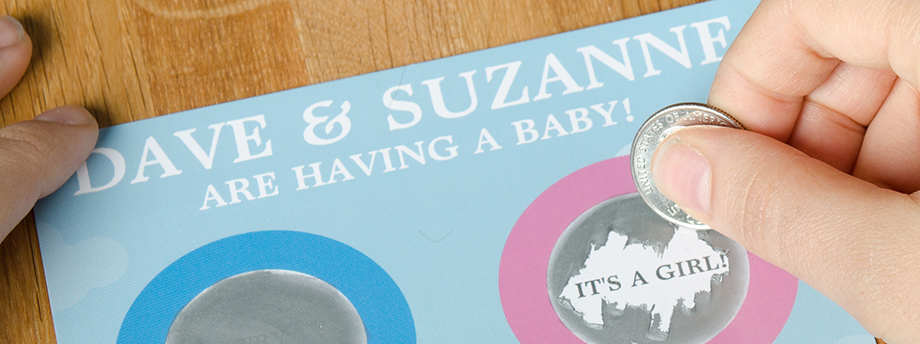 DIY Baby Shower Series- Scratcher Postcards