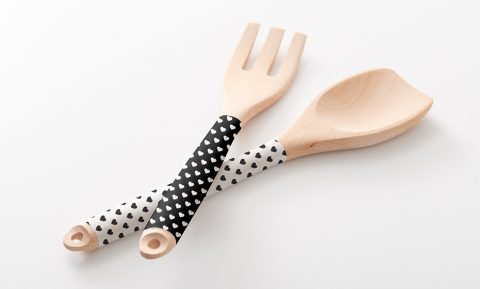 DIY Corner Adding Fabric to Serving Utensils