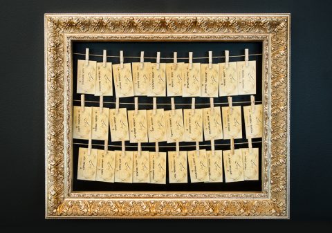 DIY Wedding Series- Rustic Seating Cards Display