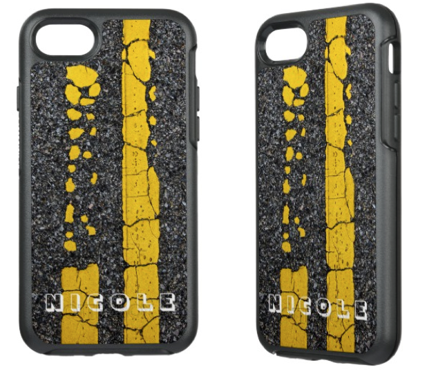 Decayed Double Yellow Line OtterBox Symmetry iPhone 8/7 Case