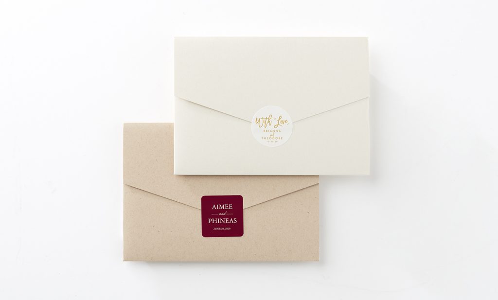 Stickers that can double as envelope seals to stick onto all your wedding stationery or labels to label your decor and centerpieces.