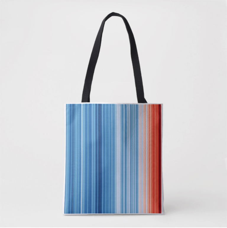 warming climate ed hawkins tote bag