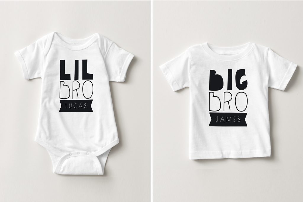 Matching shirts for little bro and big bro