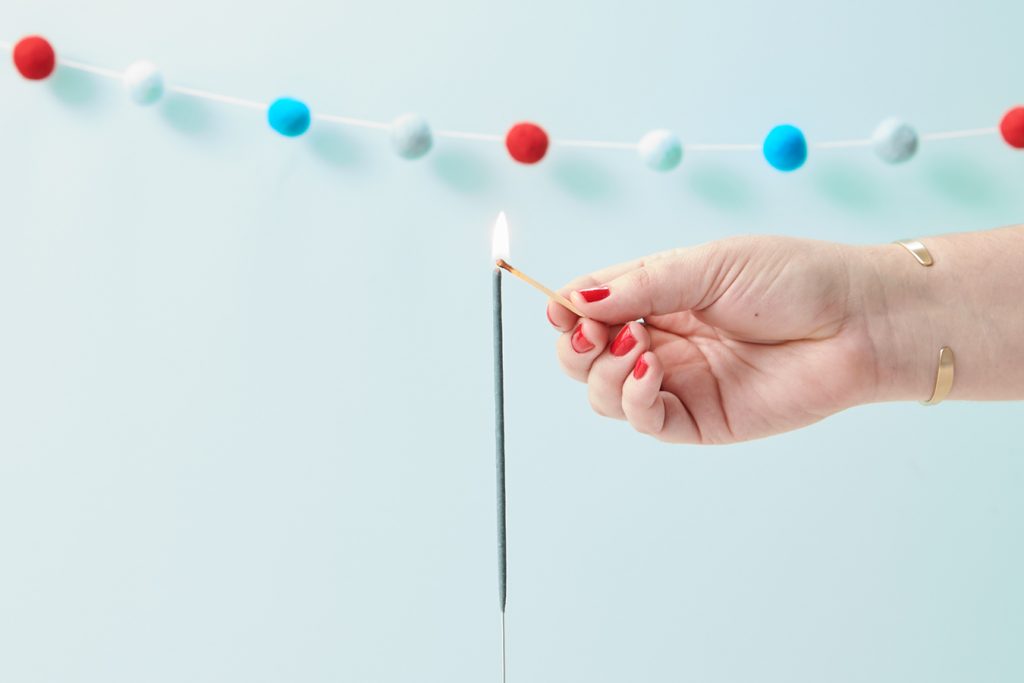 DIY sparkler kits - light a match to the sparkler