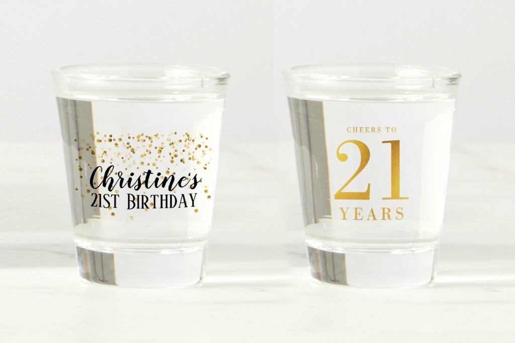 21st Birthday Gift Ideas - Shot Glasses