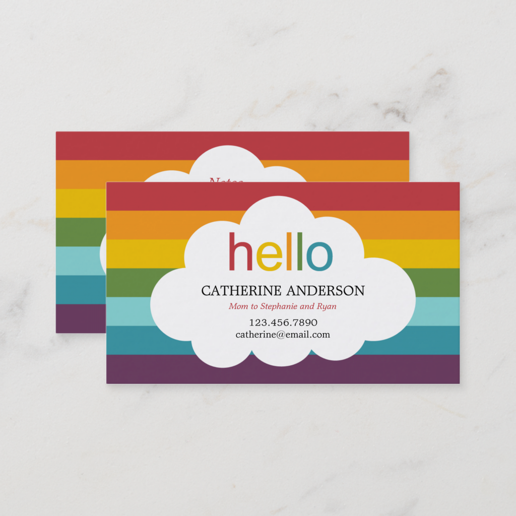 Rainbow Mommy Business Card