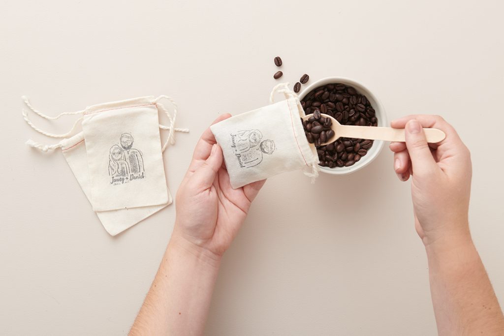 DIY Custom Stamped Wedding Favor Bags Step 3