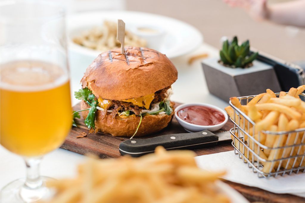 Pair beer with salty foods like pretzels or burgers!
