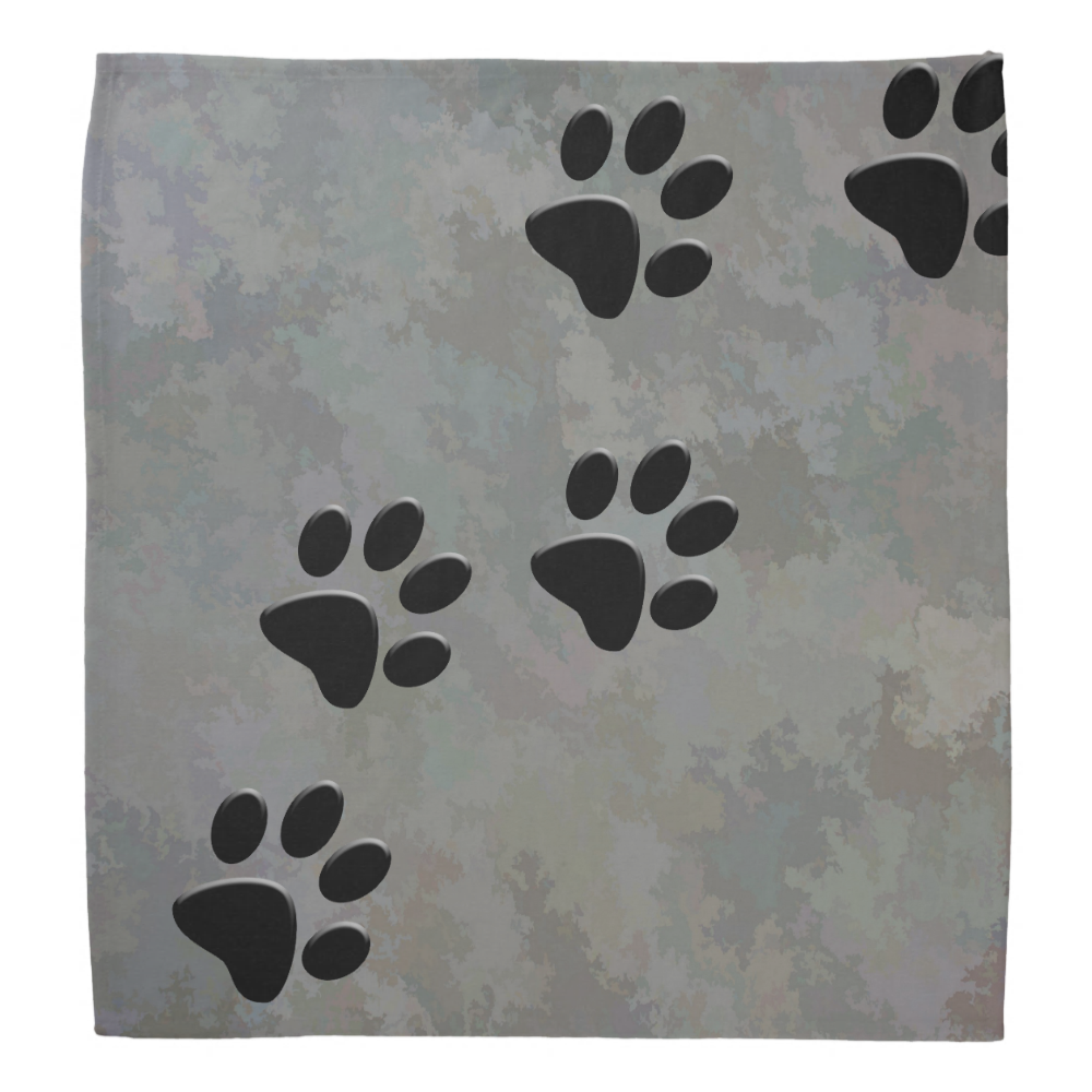 DOG PAW PRINTS BANDANA