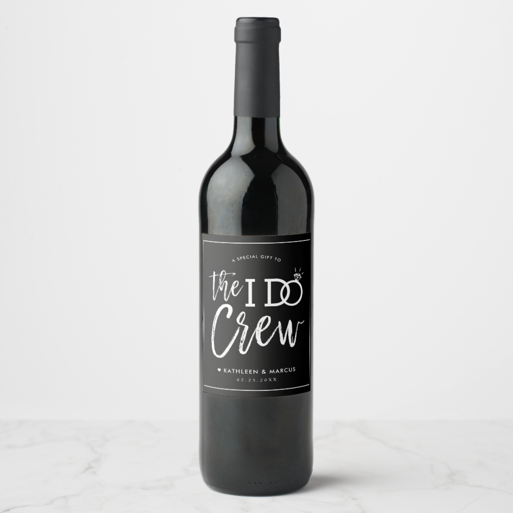The I Do Crew | Wedding Party Favor Wine Label