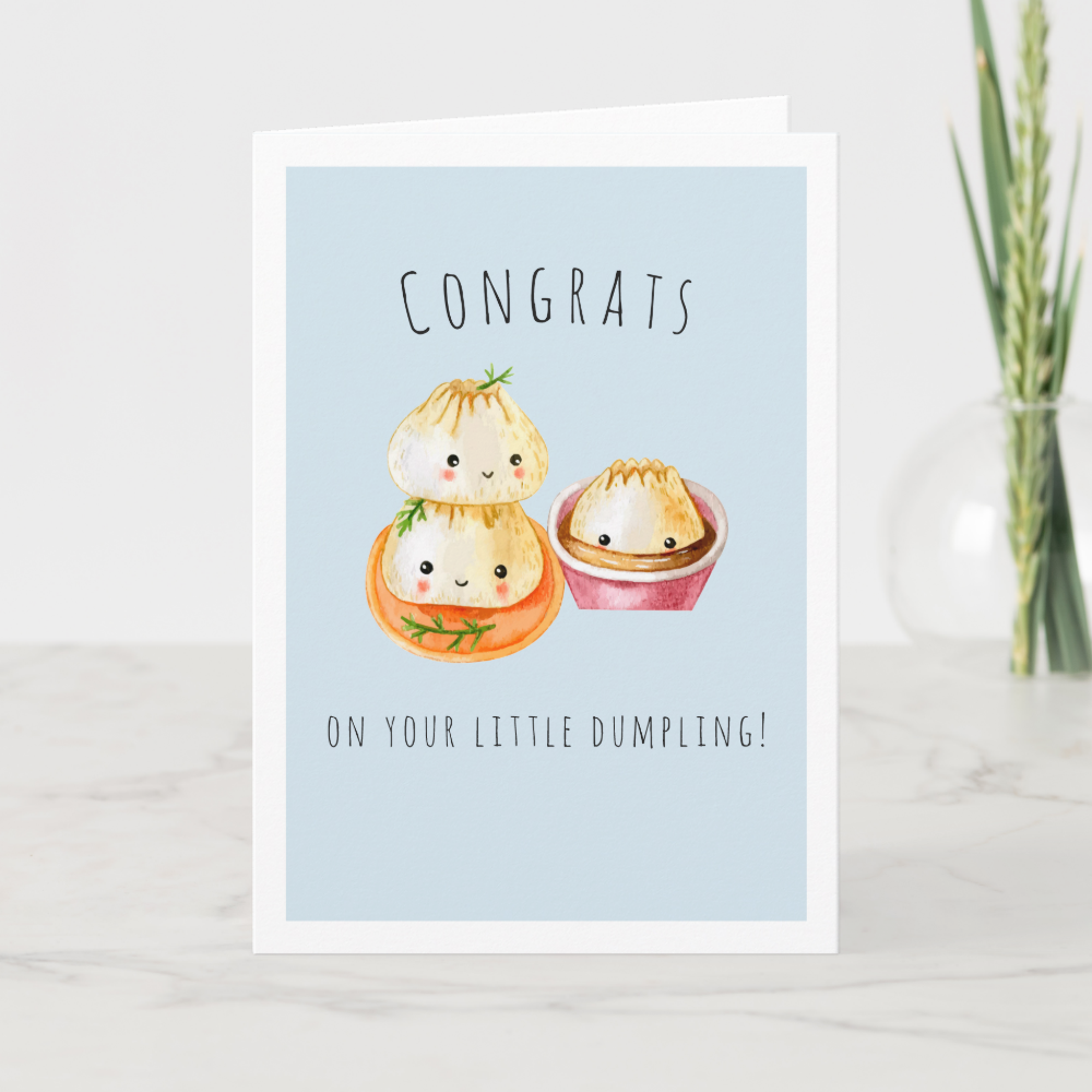 Congrats on Your Little Dumpling | New Baby Card
