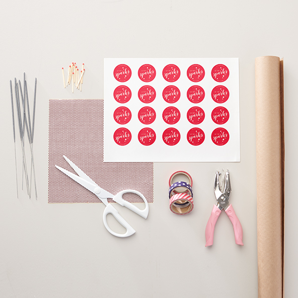 DIY sparkler kits - supplies list