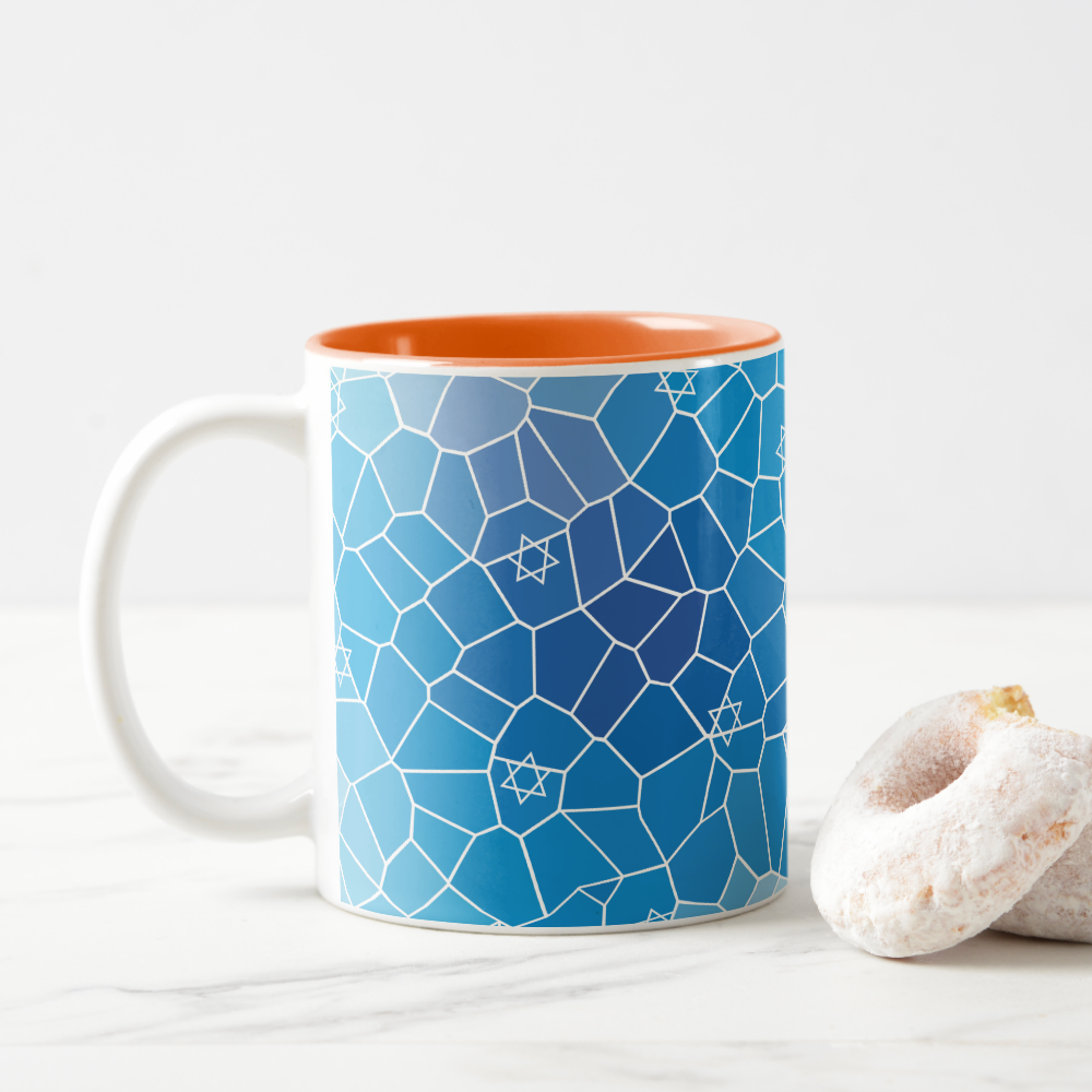 Geode Star of David Two-Tone Coffee Mug