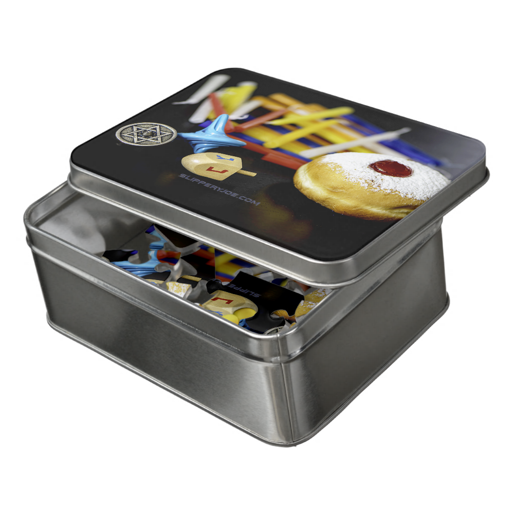 Happy Hanukkah Star of David menorah Dreidel Slipp Jigsaw Puzzle