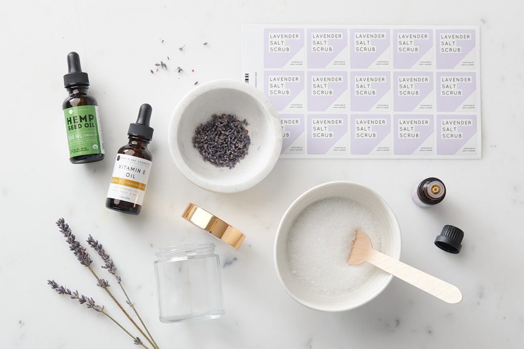 Mother's Day Salt Scrub Supplies