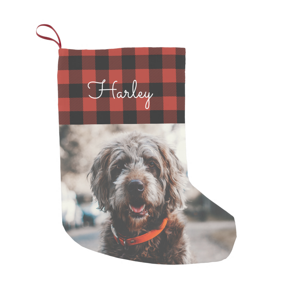 Red Flannel Small Christmas Stocking