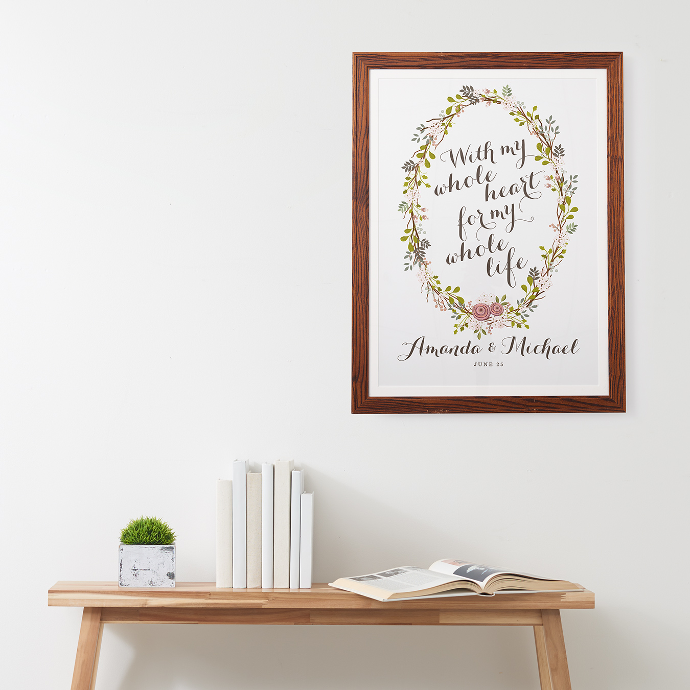 First Year Wedding Anniversary Paper Gift | ABC Prints