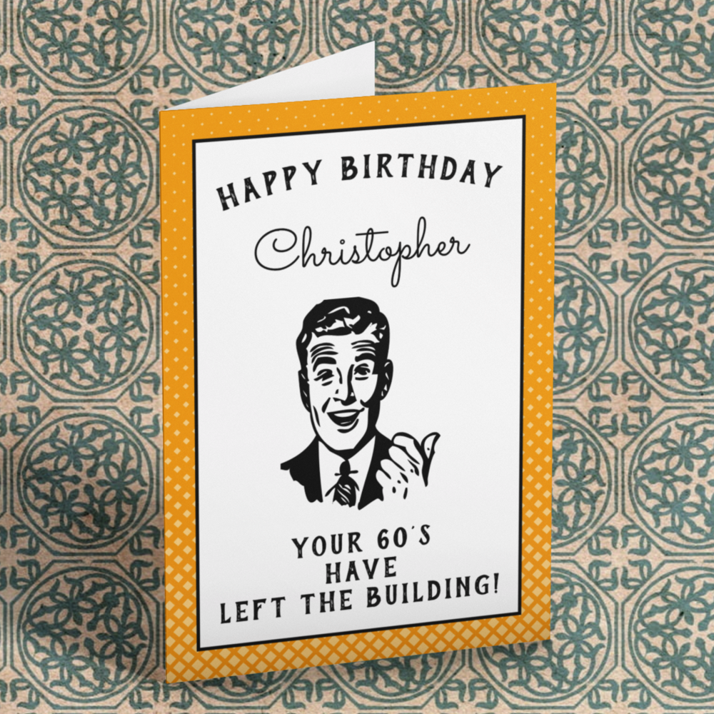 Personalized 70th Birthday Over The Hill Funny Card
