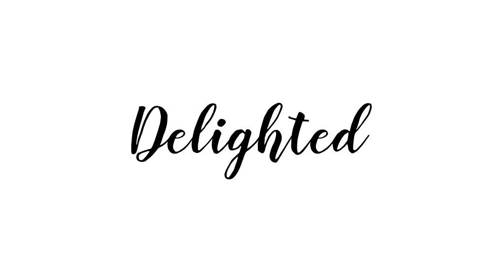 Delighted font