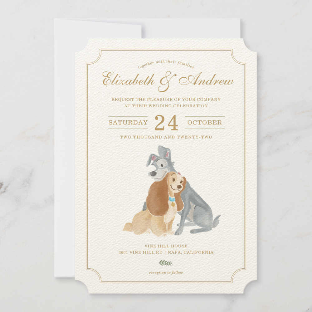 Lady and the Tramp Wedding Invitations