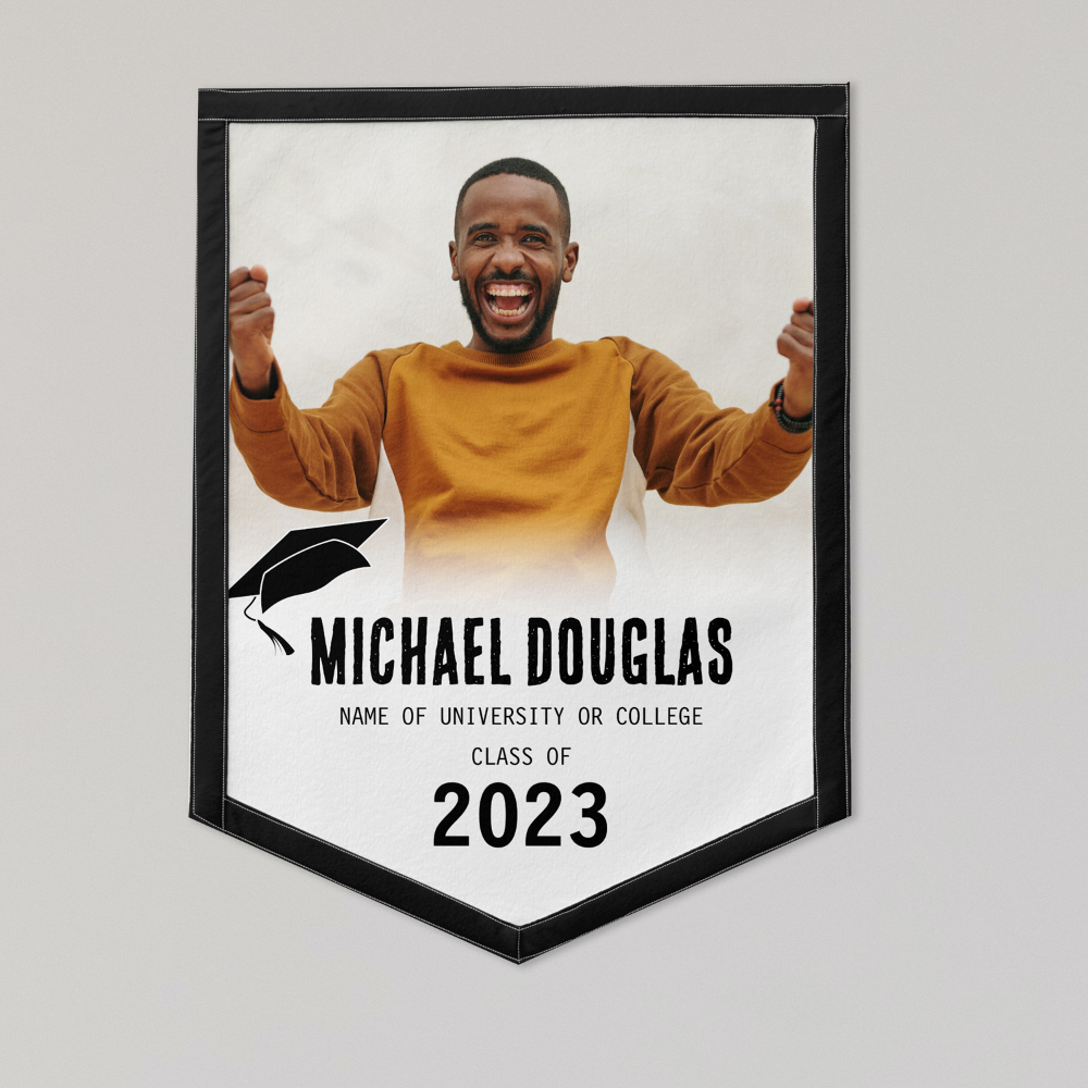 Modern Graduation Photo Pennant
