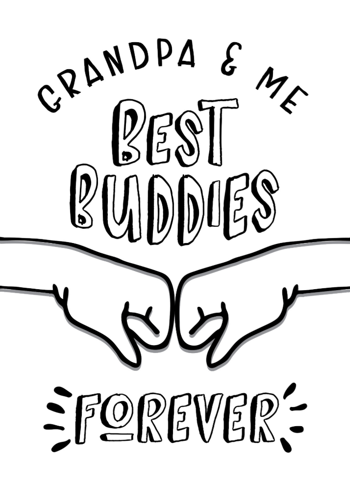 Birthday — Grandpa & Me, Best Buddies Forever Card