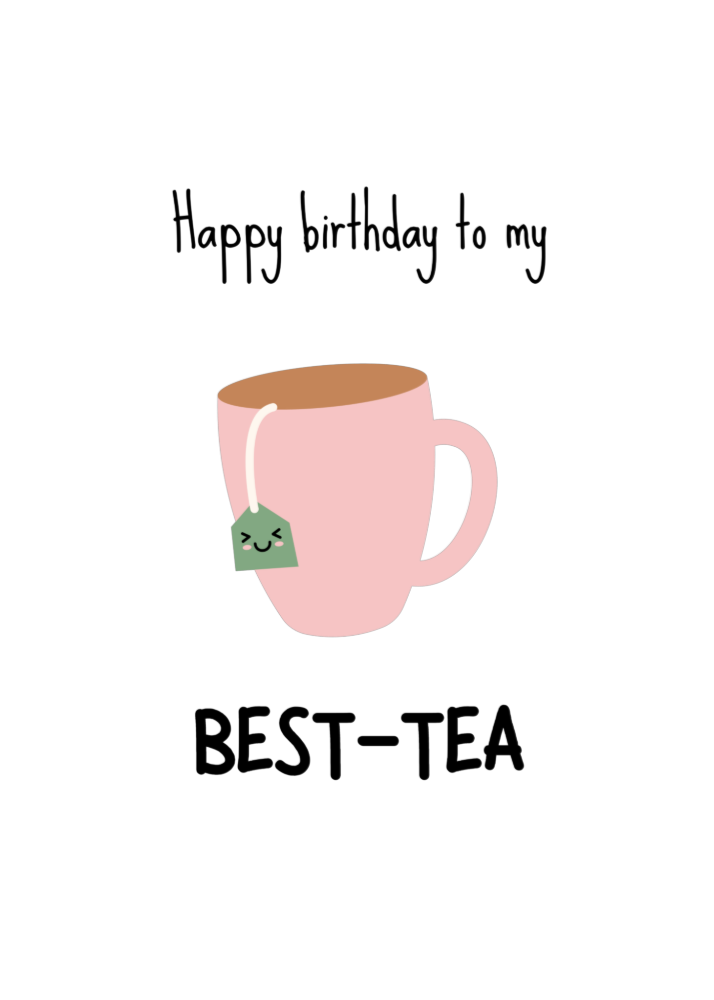 Funny Bestie Pun Birthday Card