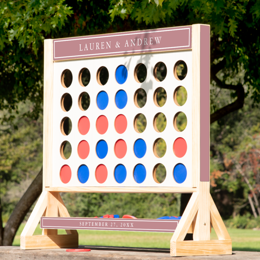 Dusty Rose Custom Wedding Minimalist Personalized Fast Four