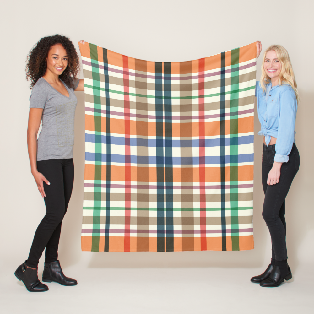 Summer Picnic Plaids Fleece Blanket
