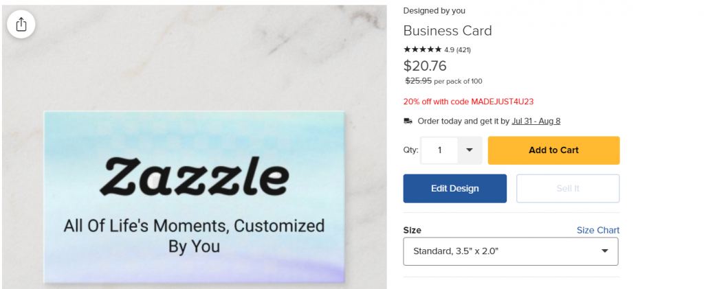Finalize your design and add to cart
