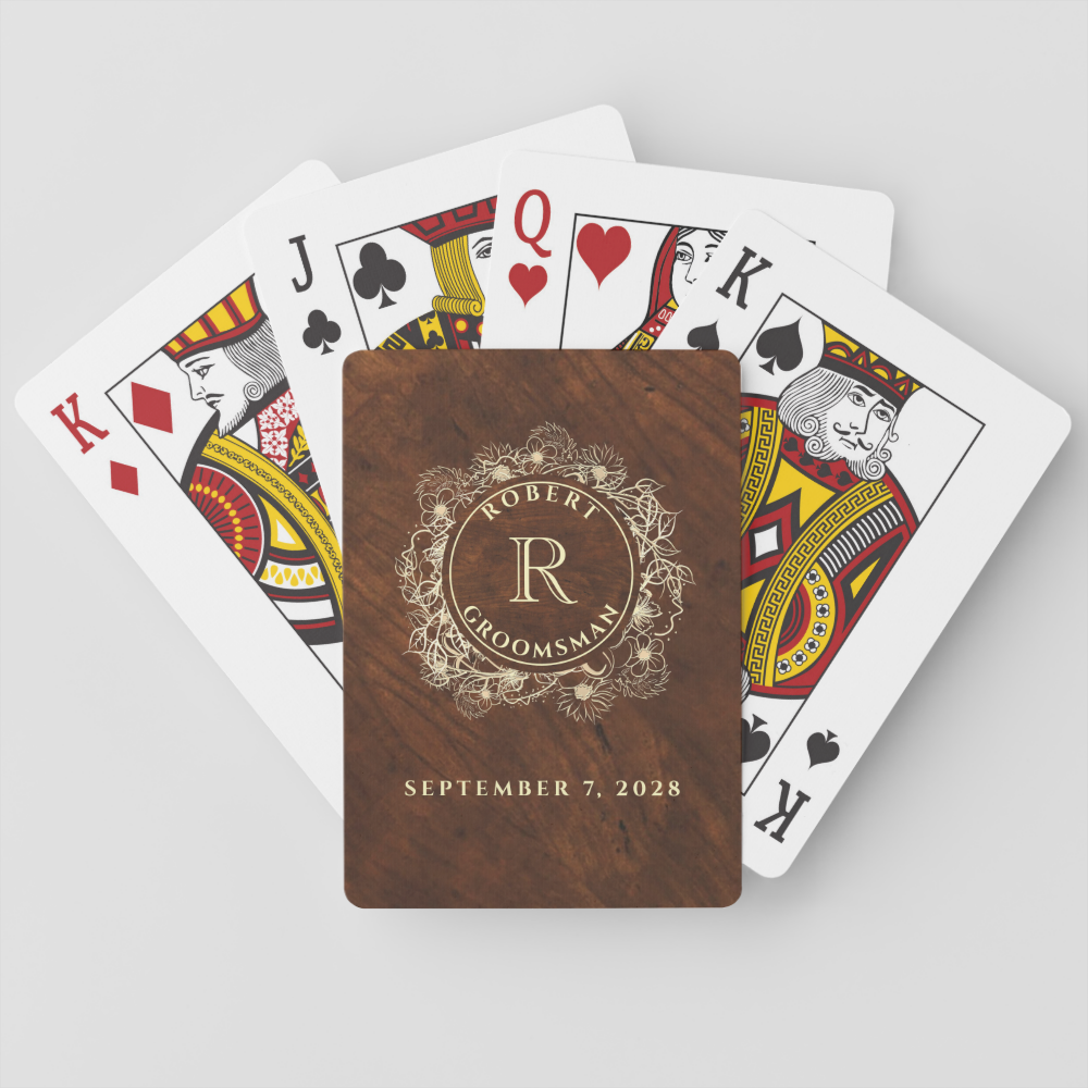 Groomsmen Playing Cards