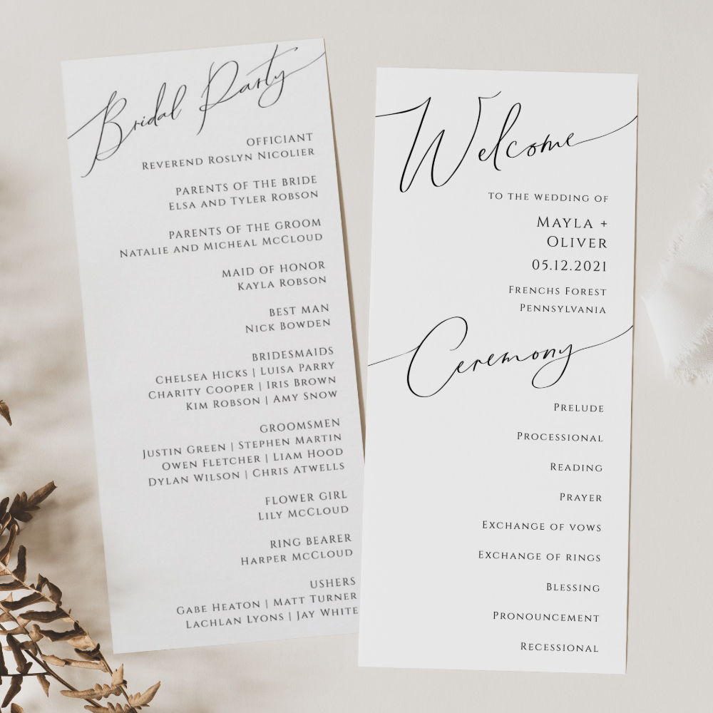 Whimsical-Minimalist-Script-Wedding-Program