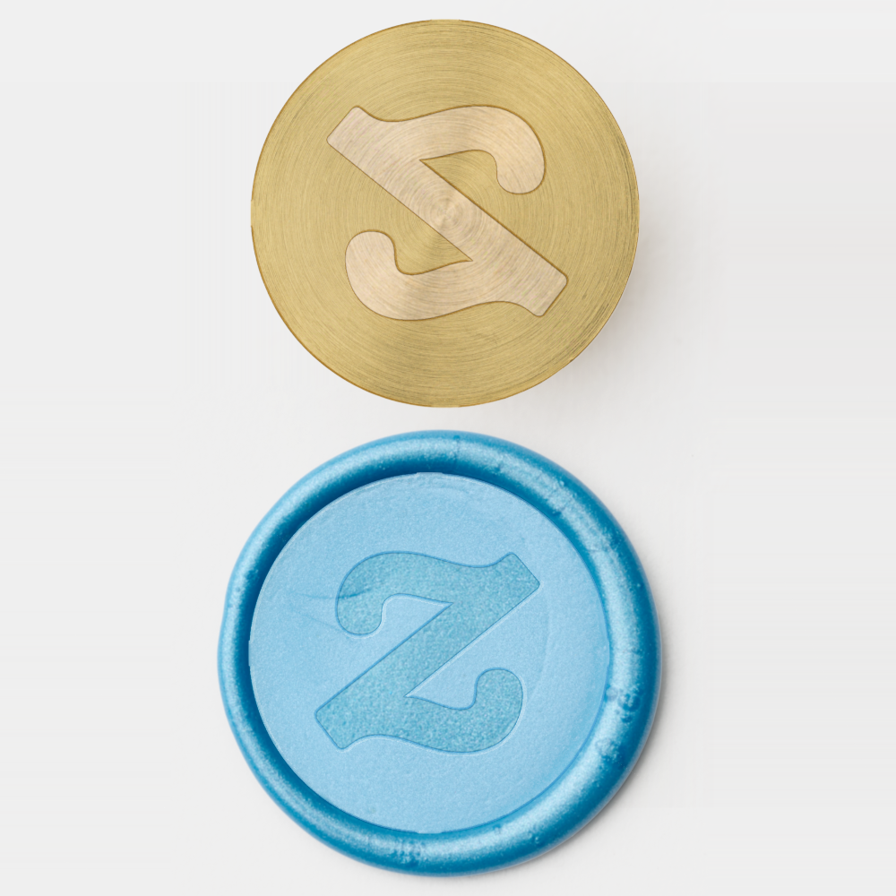 Blue Solid Brass Wax Stamper