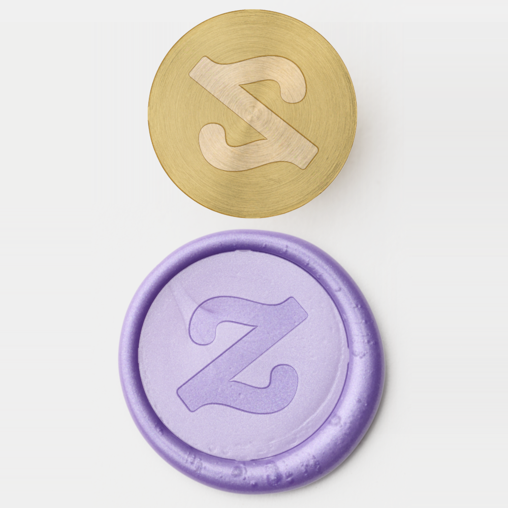 Paisley Purple Solid Brass Wax Stamper