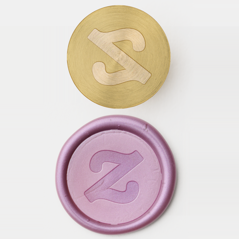 Patricia Purple Solid Brass Wax Stamper