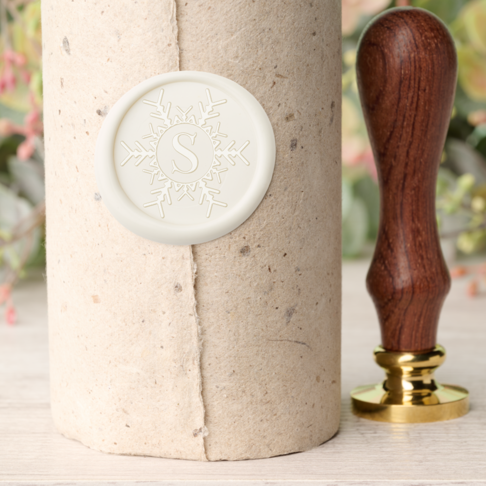 Intricate Snowflake Winter Wedding Wax Seal Stamp